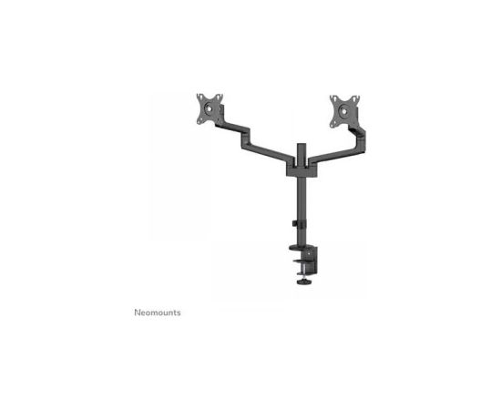 Newstar NEOMOUNTS SCREEN DESK MOUNT FOR TWO SCREENS, BLACK (CLAMP+GROMMET)