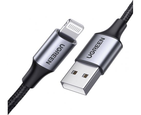 Cable Lightning to USB-A UGREEN 2.4A US199, 1.5m (Black)