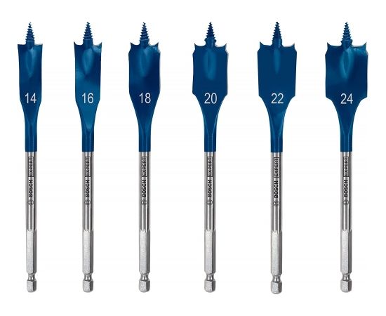 Bosch Expert Self Cut Speed flat drill bit set, 6 pieces, O 14 - 24mm (length 152mm)