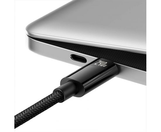 USB-C to USB-C cable Baseus Tungsten Gold 240W 3m (black)