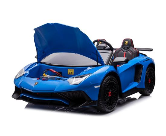 Lamborghini XXL A8803 divvietīgs elektriskais automobilis, zils