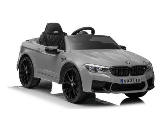 Lean Cars Vienvietīgs elektromobilis bērniem BMW M5, pelēks, lakots