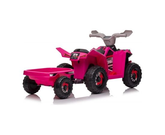 Lean Cars XMX630T Pink Battery Quad Bike With Trailer