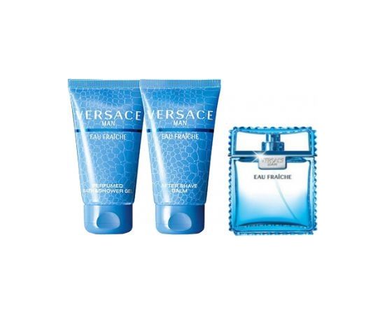 Versace Man Eau Fraiche Zestaw dla mężczyzn EDT 5ml + Żel pod prysznic 25ml + Balsam po goleniu 25ml