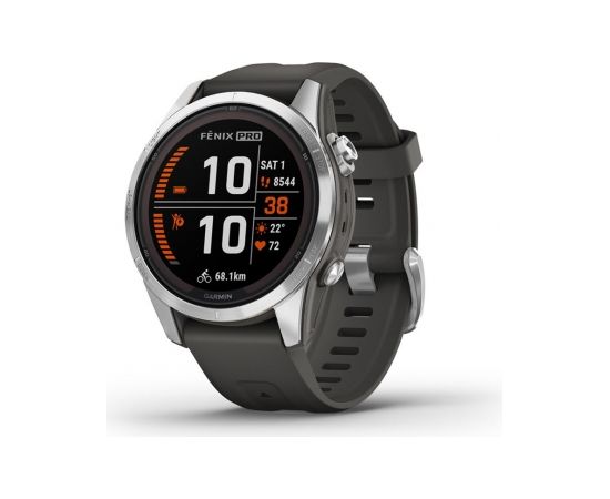 Garmin fēnix 7S Pro 3.05 cm (1.2") MIP 42 mm Digital 240 x 240 pixels Touchscreen Silver Wi-Fi GPS (satellite)