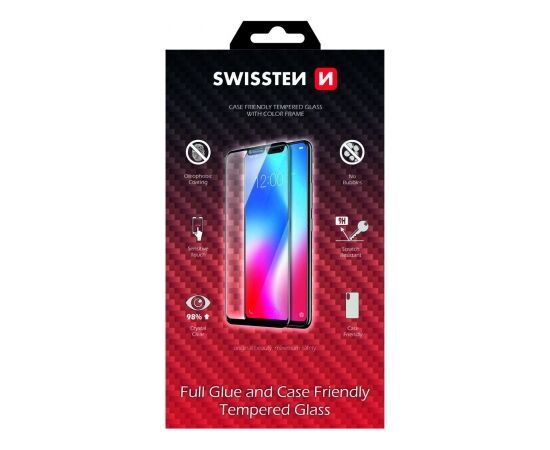Swissten Full Face Tempered Glass Защитное стекло для экрана Samsung Galaxy A41 черный