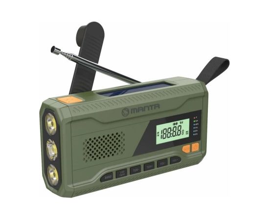 Portable alarm FM radio with solar panel Manta RDI401G