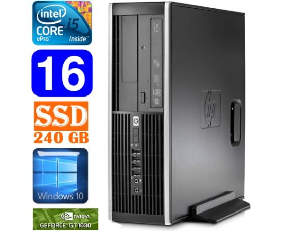 HP 8100 Elite SFF i5-650 16GB 240SSD GT1030 2GB DVD WIN10