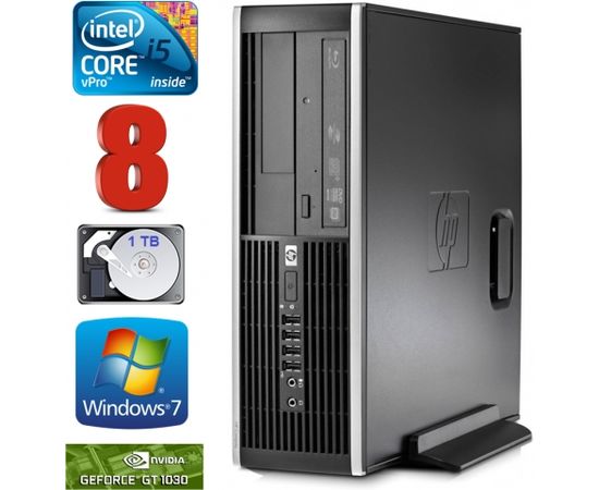 HP 8100 Elite SFF i5-650 8GB 1TB GT1030 2GB DVD WIN7Pro