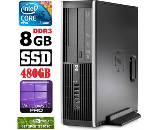 HP 8100 Elite SFF i5-650 8GB 480SSD GT1030 2GB DVD WIN10Pro