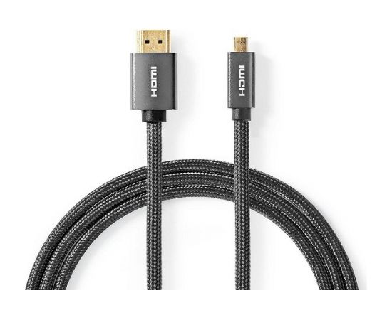 Nedis CVTB34700GY20 Ātrgaitas HDMI™ Kabelis ar Ethernet| HDMI™ Micro maler | 4K@60H | 2.00  m