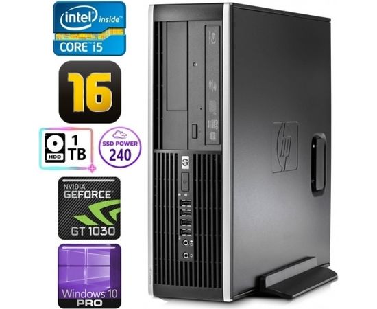 HP 8100 Elite SFF i5-750 16GB 240SSD+1TB GT1030 2GB DVD WIN10Pro