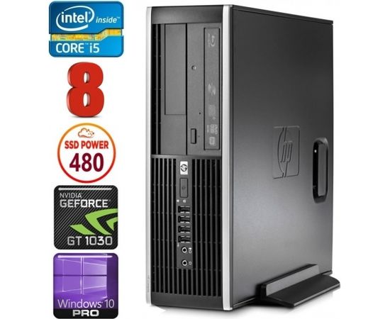 HP 8100 Elite SFF i5-750 8GB 480SSD GT1030 2GB DVD WIN10Pro