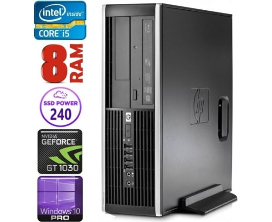 HP 8100 Elite SFF i5-750 8GB 240SSD GT1030 2GB DVD WIN10Pro