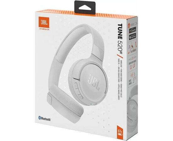 JBL Tune 520BT Bluetooth Wireless On-Ear Headphones White EU