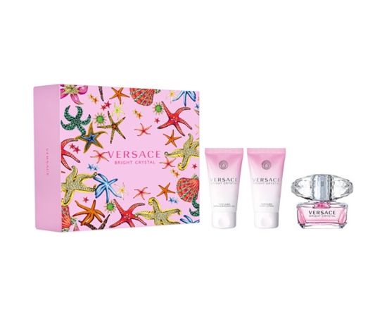 Versace Bright Crystal Giftset 150ml (EDP + Shower Gel + Body Lotion)