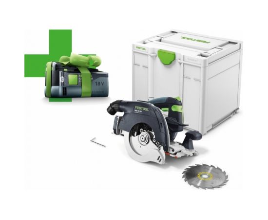 Akumulatora ripzāģis Festool HKC 55 EB-Basic-5,0; (bez akumulatora un lādētāja) + dāvanā 5,0 Ah akumulators!