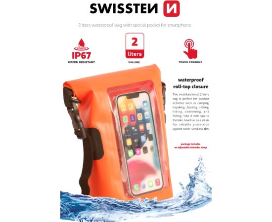 Swissten Waterproof Universal Phone Case Водонепроницаемый Чехол для Телефона 2L