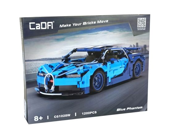 Import Leantoys Construction Bricks Car Blue CADA 1200 Elements