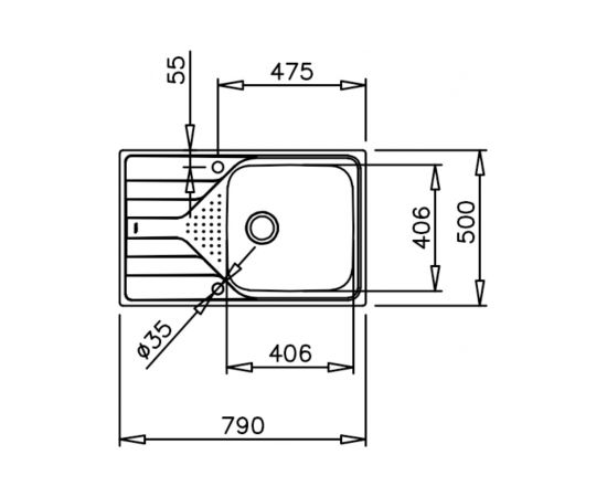 Sink Teka Universe 50 T-XM 1B 1D