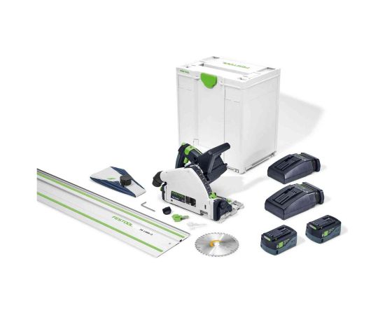 Akumulatora ripzāģis Festool TSC 55 5,2 KEBI-Plus/XL-FS; 18 V; 2x5,2 Ah akum. + 2xTCL 6