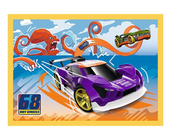 TREFL HOT WHEELS Pužļu komplekts 4 in 1