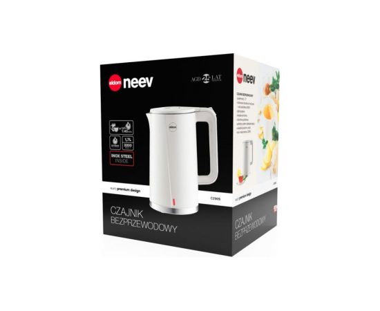 ELDOM NEEV kettle, capacity 1.7 l, power 2200 W, steel center, gray