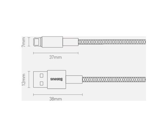 Baseus Tungsten Gold Cable USB to iP 2.4A 1m (black)