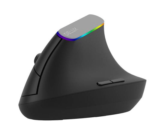 Wireless Vertical Mouse Delux M618C 2.4G 1600DPI RGB (black)