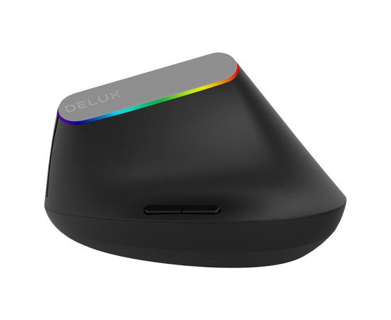 Wireless Vertical Mouse Delux M618C 2.4G 1600DPI RGB (black)