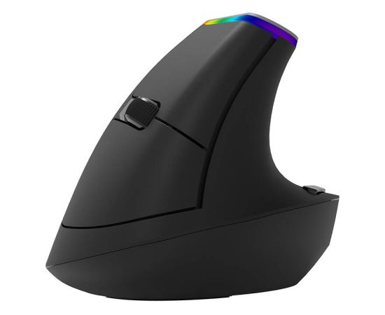 Wireless Vertical Mouse Delux M618C 2.4G 1600DPI RGB (black)