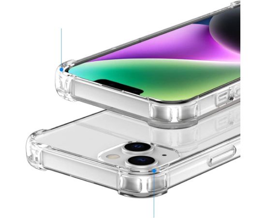 Fusion anti shock 1.5 mm silikona maciņš Apple iPhone 15 Plus caurspīdīgs