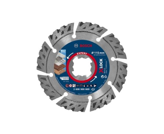 Dimanta griešanas disks Bosch 2608900669; 115x22,23 mm; X-Lock