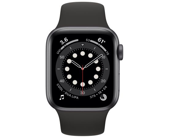 Apple Watch Series 6 40mm Aluminium GPS+Cellular - Space Gray (Atjaunināts, stāvoklis Ļoti labi)