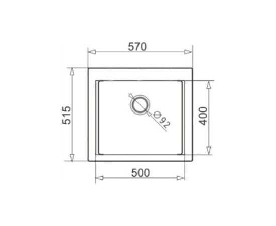 Sink PYRAMIS SIROS 57X51.5 1B black