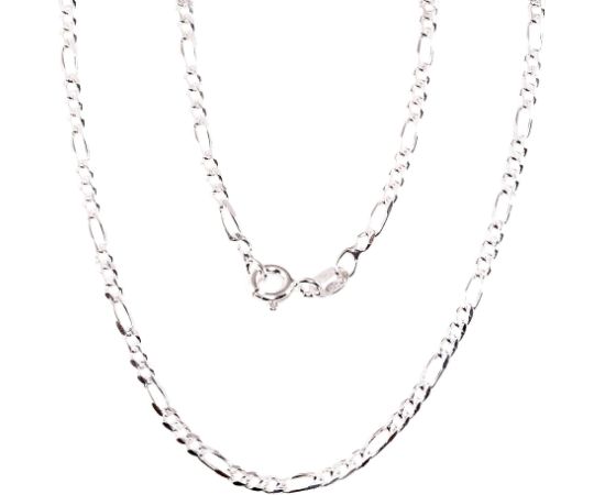 Серебряная цепочка Фигаро 2,2 мм, алмазная обработка граней #2400105, Серебро 925°, длина: 50 см, 5.6 гр.