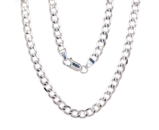Серебряная цепочка Картье 4.1 мм, алмазная обработка граней #2400078, Серебро 925°, длина: 55 см, 18 гр.