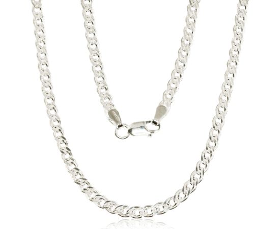 Серебряная цепочка Мона-лиза 3.1 мм, алмазная обработка граней #2400077, Серебро 925°, длина: 50 см, 9.8 гр.