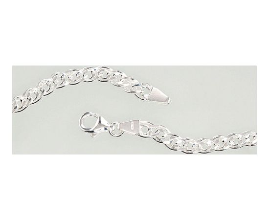 Серебряная цепочка Мона-лиза 4,9 мм, алмазная обработка граней #2400062, Серебро 925°, длина: 50 см, 16.2 гр.