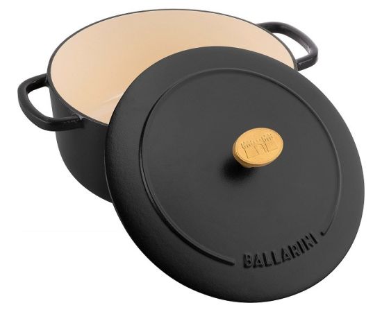 BALLARINI BELLAMONTE round cast iron pot 75003-542-0 - 5.5 ltr black