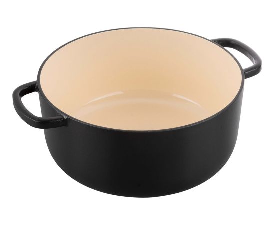 BALLARINI BELLAMONTE round cast iron pot 75003-542-0 - 5.5 ltr black