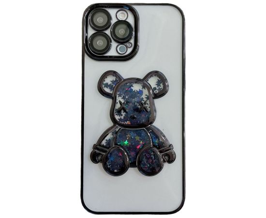 iLike iPhone 15 Pro Silicone Case Print Desire Bear Apple Black