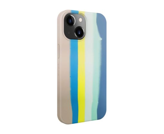 Evelatus iPhone 15 Plus Silicone case Multi-Colored Apple Blue Pink