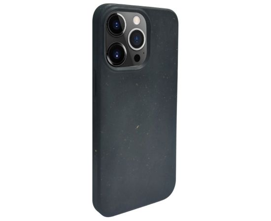 iLike iPhone 14 Pro Max Silicone plastic case Eco Print Design Apple Black