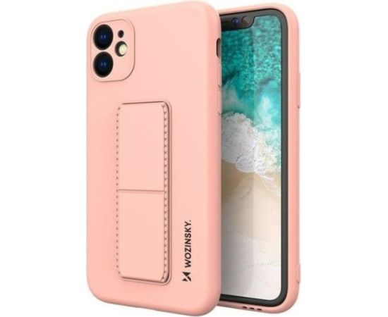 iLike Galaxy A22 5G Kickstand Case Silicone Stand Cover Samsung Pink