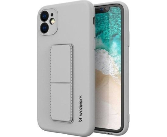 iLike Galaxy A22 5G Kickstand Case Silicone Stand Cover Samsung Grey