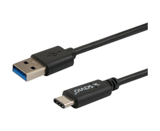 Savio CL-101 USB cable 1 m USB 3.2 Gen 1 (3.1 Gen 1) USB A USB C Black