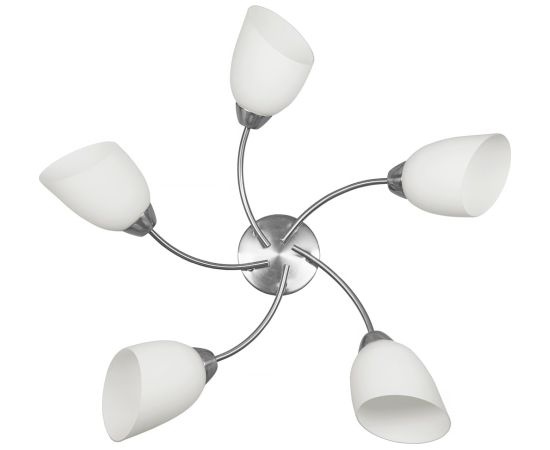 Activejet Classic chandelier pendant ceiling lamp BENITA nickel 5xE27 for living room