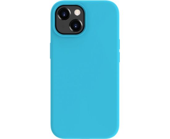 Evelatus iPhone 15 Premium Magsafe Soft Touch Silicone Case Cyan Apple Blue