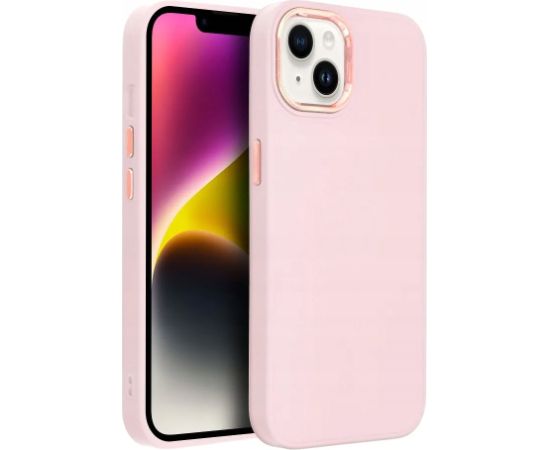 Fusion Frame silikona aizsargapvalks  Apple Iphone 15 Pro rozā